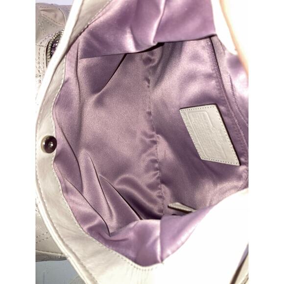 COACH 16504 LARGE SIGNATURE PRINT BONE COLOR SHOULDER BAG - Picture 12 of 16